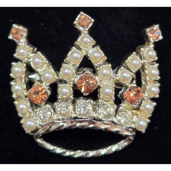 Vintage Crown Brooch and Glasses Holder - Picture 1 of 3